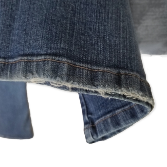 WHBM Blanc Mid Rise Flare Leg Blue Denim Jeans 8R - Picture 10 of 12